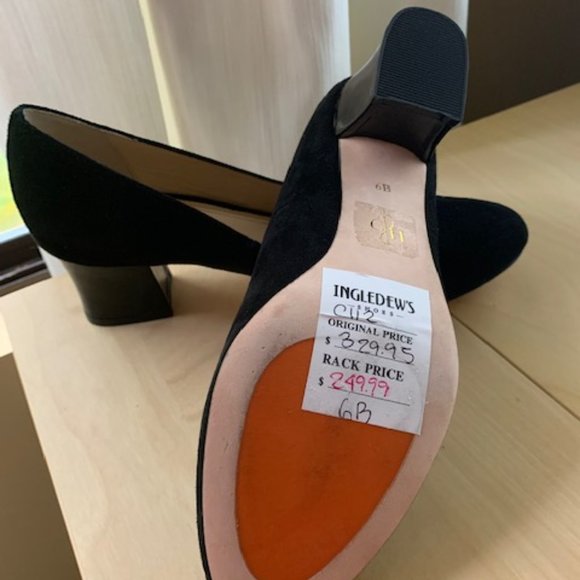 Cole Haan Black Leather Suede Shoes Size 6 - Picture 4 of 4